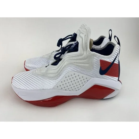 Nike LeBron Soldier 14 USA Red White Men's Basketball Sneakers Shoes - Picture 11 of 12